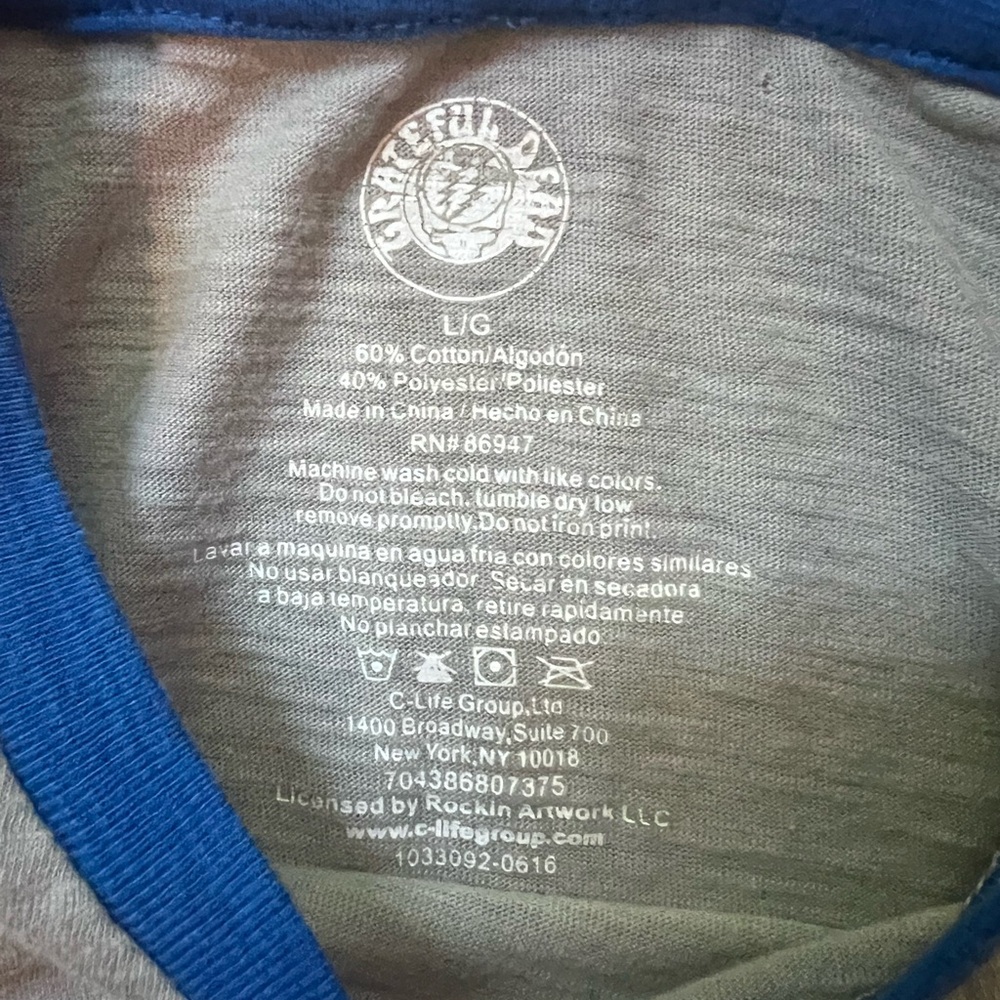 1965 Grateful Dead 3/4 raglan sleeve Women’s Size large - Picture 3 of 3